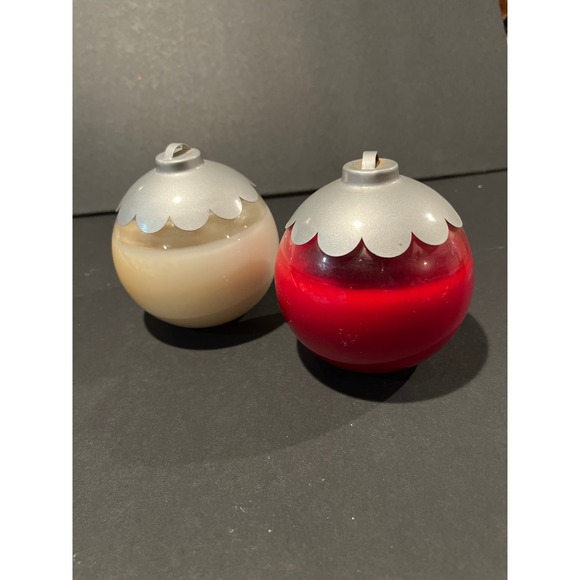 Candle-lite Other - Candle-lite Christmas Ornament Jar Candles -2- Cinnamon & Mint 9.5oz Red White